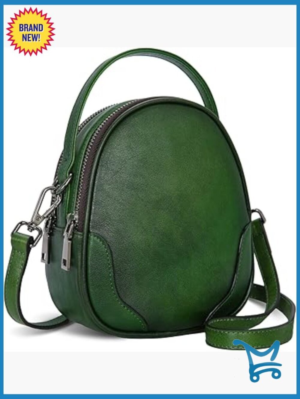 Genuine Leather Crossbody Bag RFID Blocking Mini Satchel Travel Purse